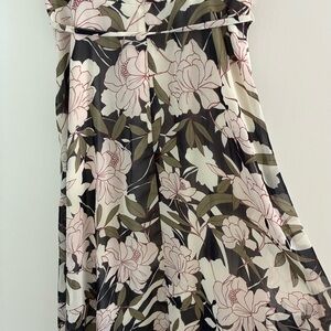Banana Republic Floral Dress - Black, Green, Pink